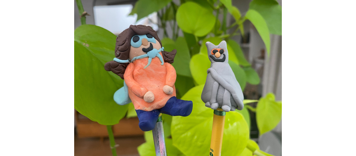 Polymer clay pencil topper craft supplies for sculpting character faces