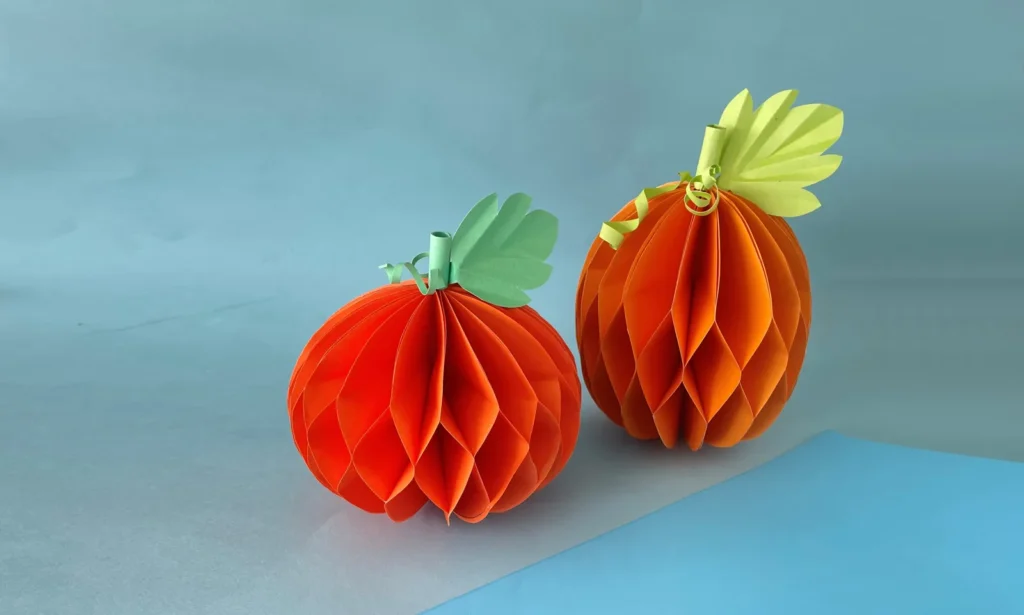 How to Make a Honeycomb Paper Pumpkin (Easy 3D Fall Decor)